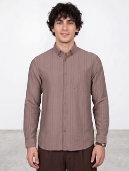 R&B - Brown Stripes Regular Shirt