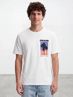 R&B - White Graphic Relaxed T-Shirt