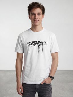 R&B - White Graphic Oversized T-Shirt