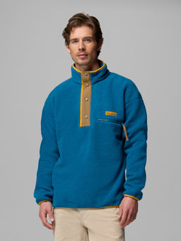Columbia - Blue Solid/Plain Regular Sweaters