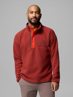 Columbia - Red Solid/Plain Regular Sweaters