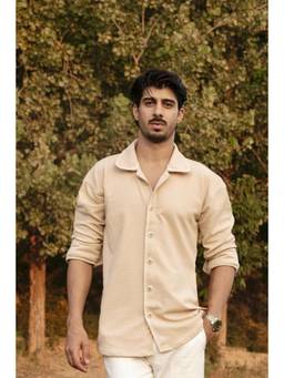Dressjet - Brown Textured Regular Shirt
