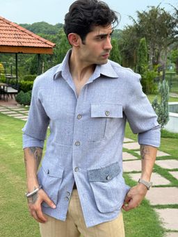 Dressjet - Blue Solid/Plain Regular Shirt