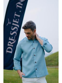 Dressjet - Blue Solid/Plain Regular Shirt