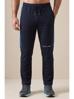 Club York - Navy Blue Solid/Plain Regular Track pant