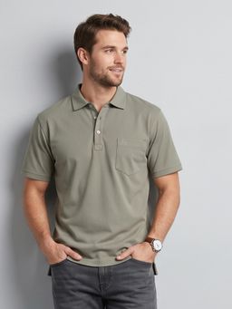 Charagh Din - Grey Textured Regular Polo T-Shirt