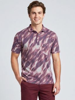 Charagh Din - Purple Tie & Dye Regular Polo T-Shirt