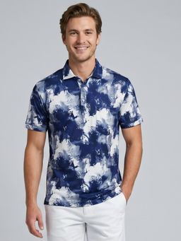 Charagh Din - Multi-Color Tie & Dye Regular Polo T-Shirt