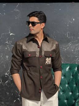 Dressjet - Brown Solid/Plain Regular Shirt