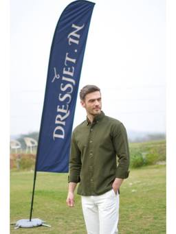 Dressjet - Green Solid/Plain Regular Shirt