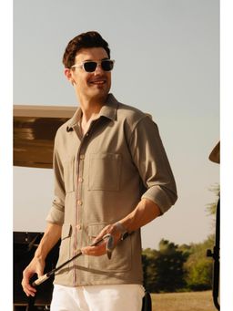 Dressjet - Beige Solid/Plain Regular Shirt