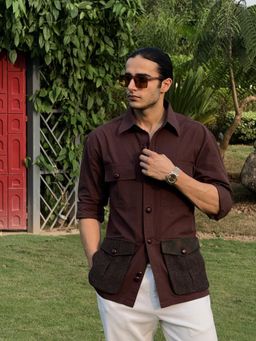 Dressjet - Maroon Solid/Plain Regular Shirt