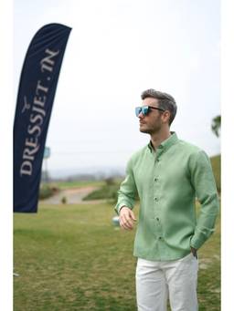 Dressjet - Green Solid/Plain Regular Shirt