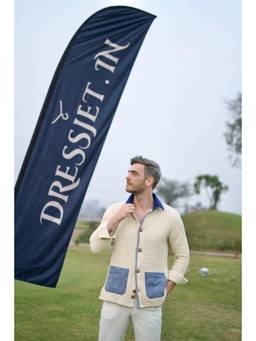 Dressjet - Cream Textured Regular Shirt