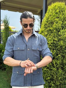 Dressjet - Blue Solid/Plain Regular Shirt