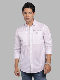ROOKIES - White Solid/Plain Relaxed Shirt