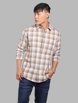 ROOKIES - Brown Checks Relaxed Shirt