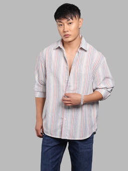 ROOKIES - Multi-Color Stripes Relaxed Shirt