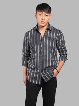 ROOKIES - Black Stripes Relaxed Shirt