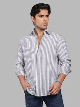 ROOKIES - Grey Stripes Relaxed Shirt