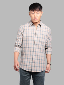 ROOKIES - Beige Checks Relaxed Shirt