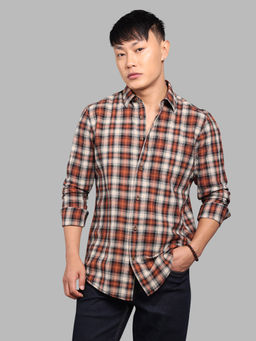 ROOKIES - Orange Checks Relaxed Shirt