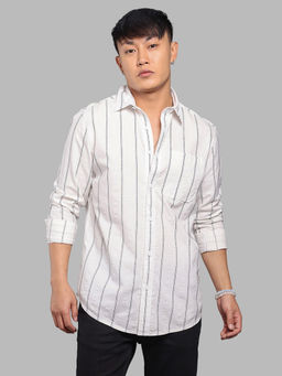 ROOKIES - White Stripes Relaxed Shirt