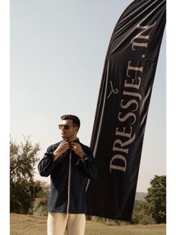 Dressjet - Blue Textured Regular Shirt