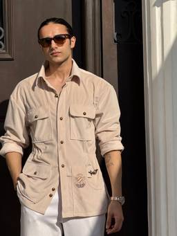Dressjet - Cream Solid/Plain Regular Shirt