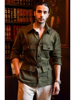 Dressjet - Olive Solid/Plain Regular Shirt