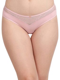 SOIE - Mid Rise Medium Coverage Lacy Brief Panty-Mist
