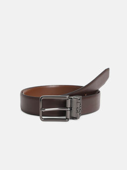 Jack & Jones - Brown Premium Leather Reversible Leather Belt