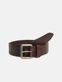 Jack & Jones - Brown Printed Leather Belt