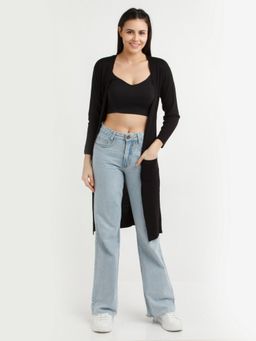 Zink London - Womens Black Solid Cardigan