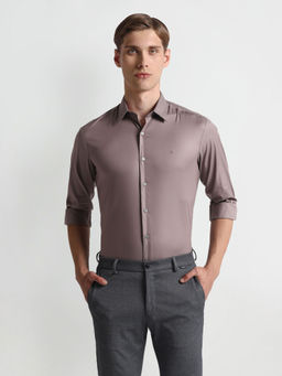 Arrow Newyork - Manhattan Slim Fit Twill Purple Formal Shirt