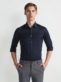 Arrow Newyork - Tonal Solid Sateen Blue Formal Shirt