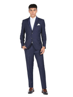 Arrow - Men Dark Blue Shawl Collar Body Tailored Regular Fit Two Piece Suit (Set of 2)