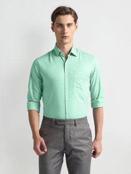 Arrow - Pure Cotton Slim Fit Green Formal Shirt