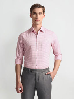 Arrow - Pure Cotton Slim Fit Pink Formal Shirt
