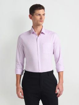 Arrow - Manhattan Slim Fit Dobby Pink Formal Shirt