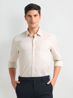Arrow - Manhattan Slim Fit Dobby Off White Formal Shirt
