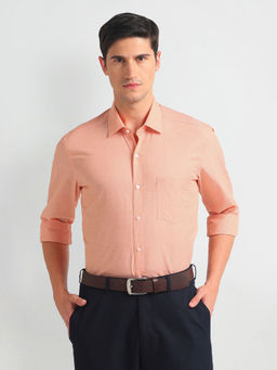 Arrow - Pure Cotton Slim Fit Orange Formal Shirt