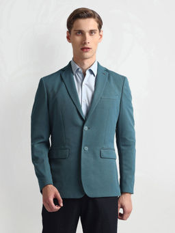 Arrow - Zero Calorie Blue Slim Fit Knit Blazer