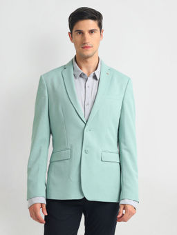 Arrow - Zero Calorie Green Slim Fit Knit Blazer
