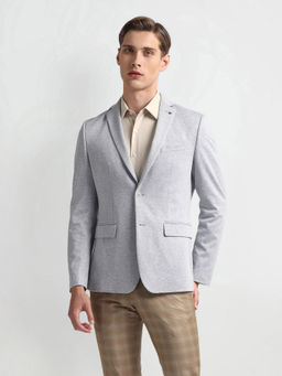 Arrow - Heathered Grey Slim Knit Blazer