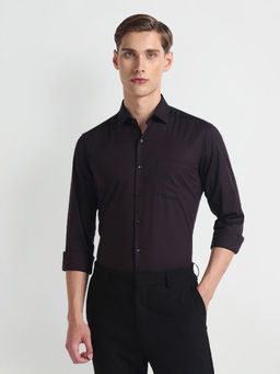 Arrow - Manhattan Slim Fit Dobby Purple Formal Shirt