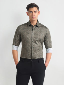 Arrow - Floral Print Pure Cotton Formal Shirt