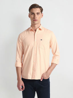Arrow Sports - Spread Collar Herringbone Casual Shirt