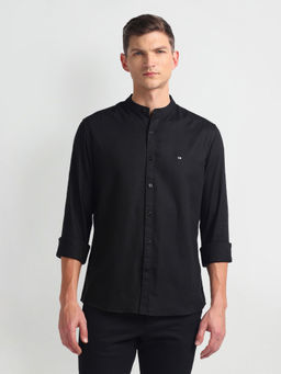 Arrow Sports - Mandarin Neck Slim Fit Casual Shirt