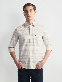 Arrow Sports - Horizontal Stripe Slim Fit Casual Shirt